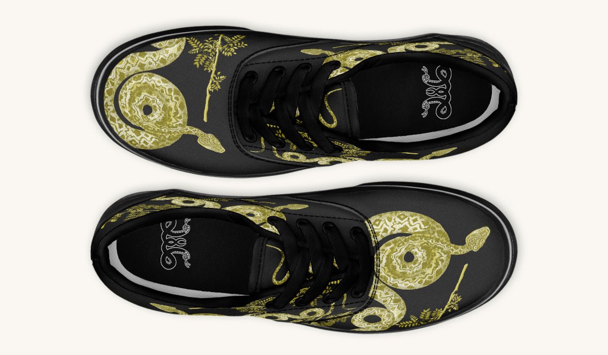 Serpent in Bloom Gold Classic Shoes - Jaded Lament