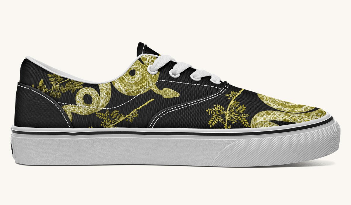 Serpent in Bloom Gold Classic Shoes - Jaded Lament