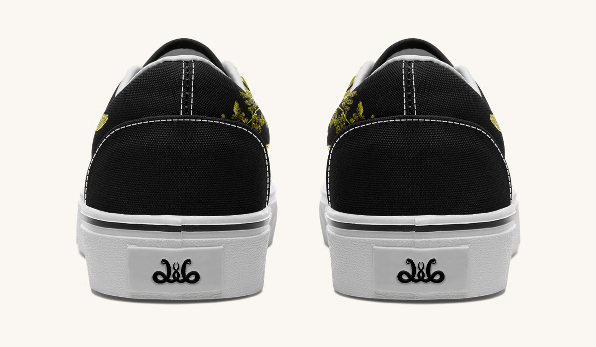 Serpent in Bloom Gold Classic Shoes - Jaded Lament
