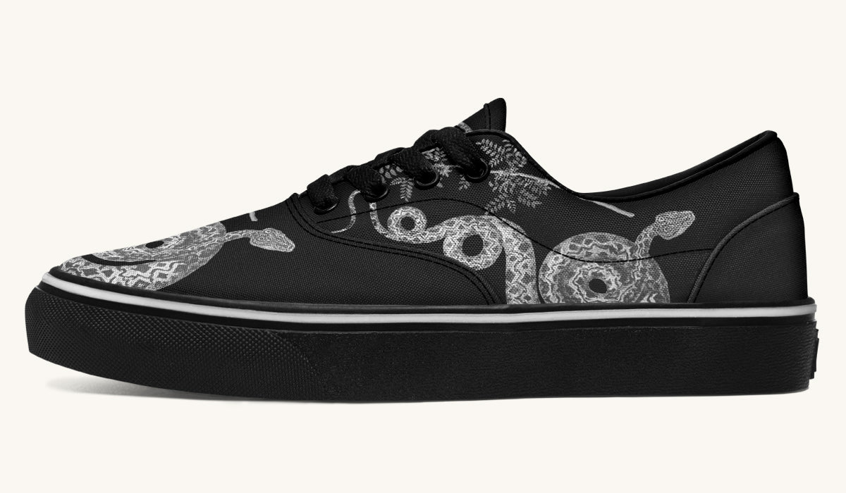 Serpent in Bloom Grey Classic Shoes - Jaded Lament