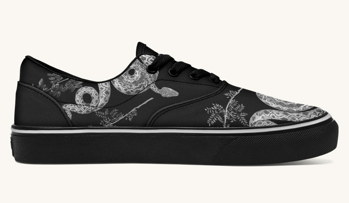 Serpent in Bloom Grey Classic Shoes - Jaded Lament
