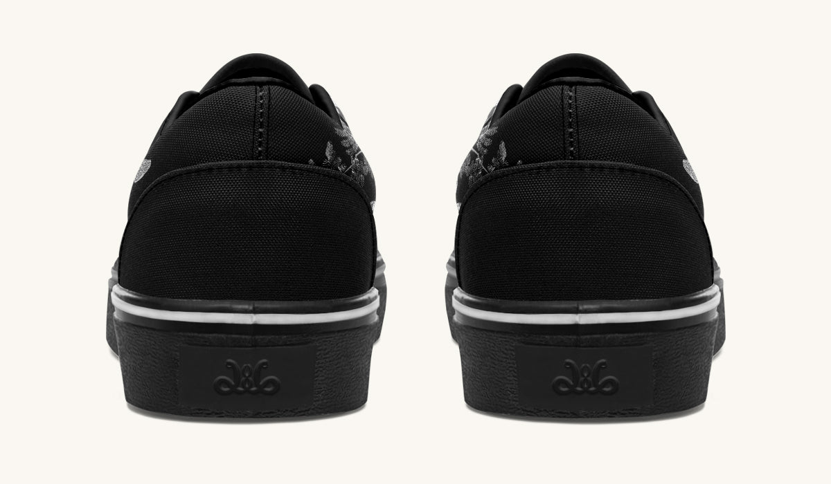 Serpent in Bloom Grey Classic Shoes - Jaded Lament