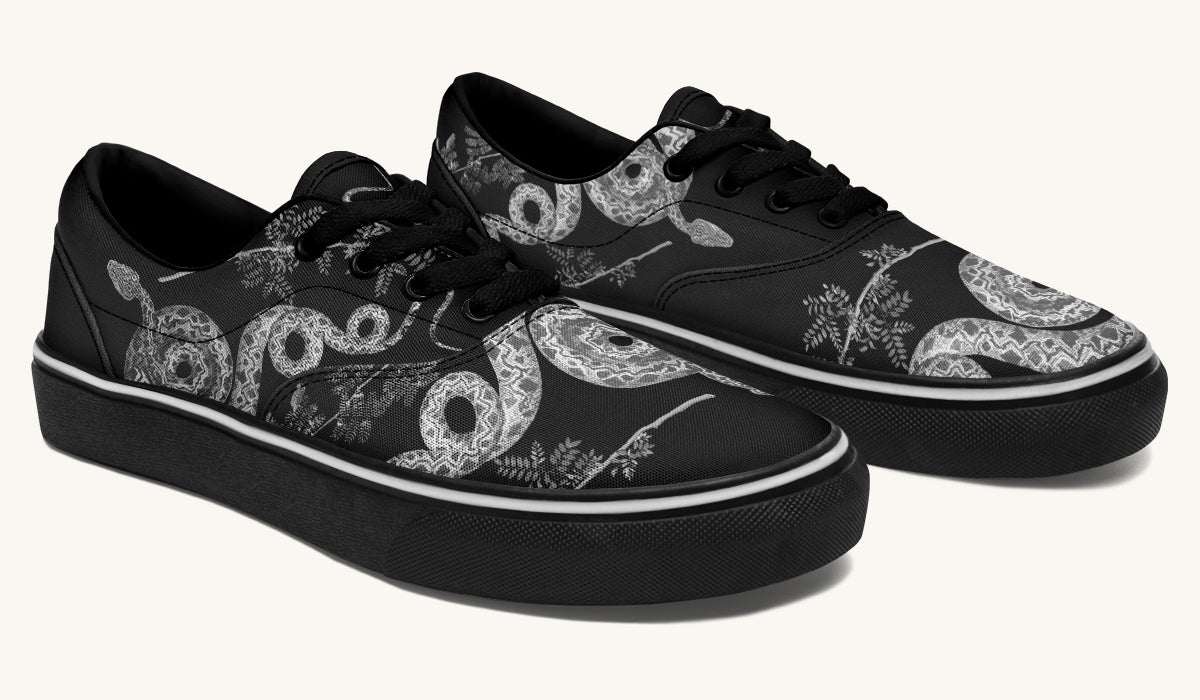 Serpent in Bloom Grey Classic Shoes - Jaded Lament