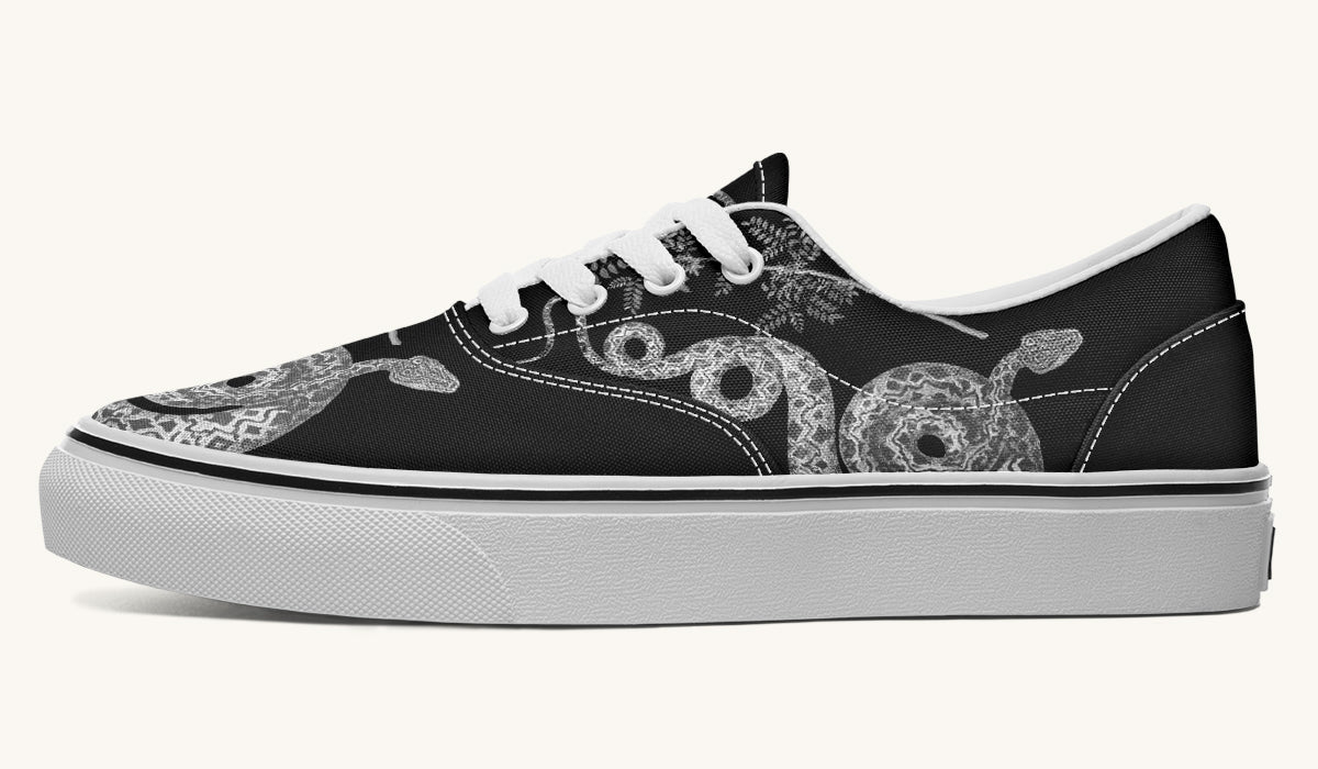 Serpent in Bloom Grey Classic Shoes - Jaded Lament