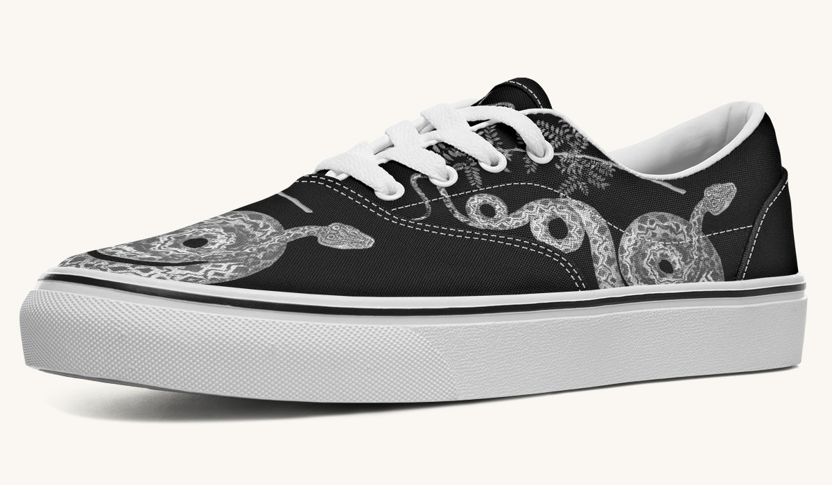 Serpent in Bloom Grey Classic Shoes - Jaded Lament