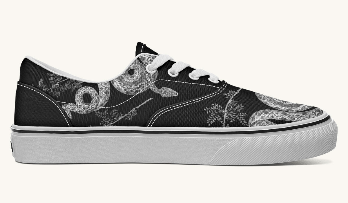 Serpent in Bloom Grey Classic Shoes - Jaded Lament