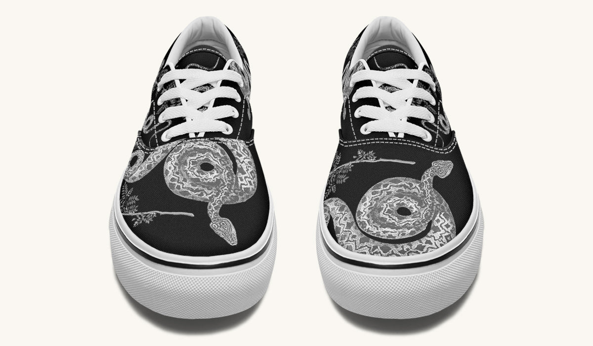 Serpent in Bloom Grey Classic Shoes - Jaded Lament