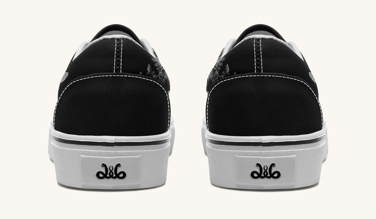 Serpent in Bloom Grey Classic Shoes - Jaded Lament
