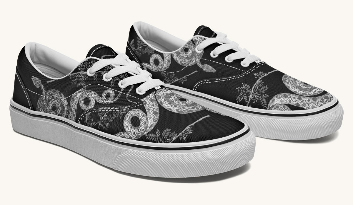 Serpent in Bloom Grey Classic Shoes - Jaded Lament