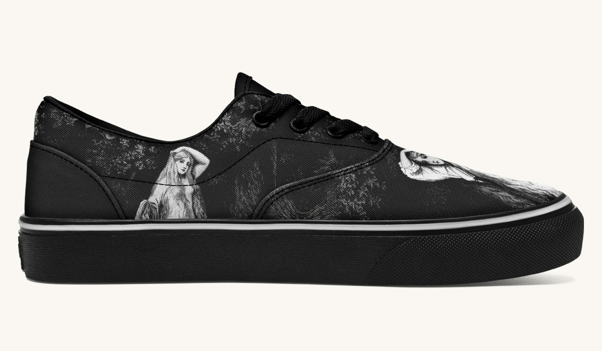 She Watched The Bones Sink Black Classic Shoes - Jaded Lament