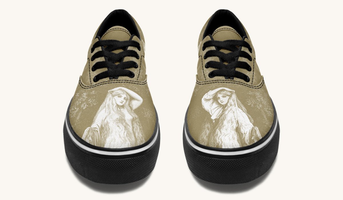 She Watched The Bones Sink Yellow Classic Shoes - Jaded Lament