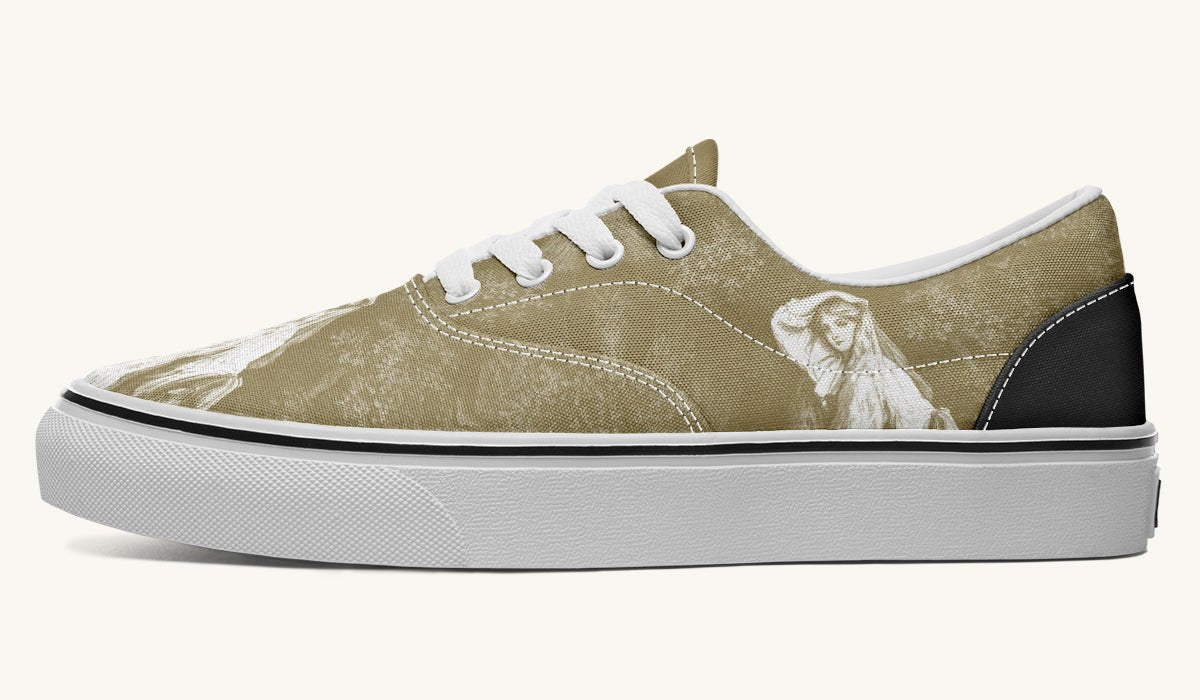She Watched The Bones Sink Yellow Classic Shoes - Jaded Lament