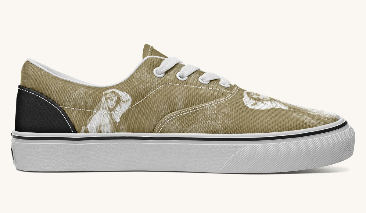 She Watched The Bones Sink Yellow Classic Shoes - Jaded Lament