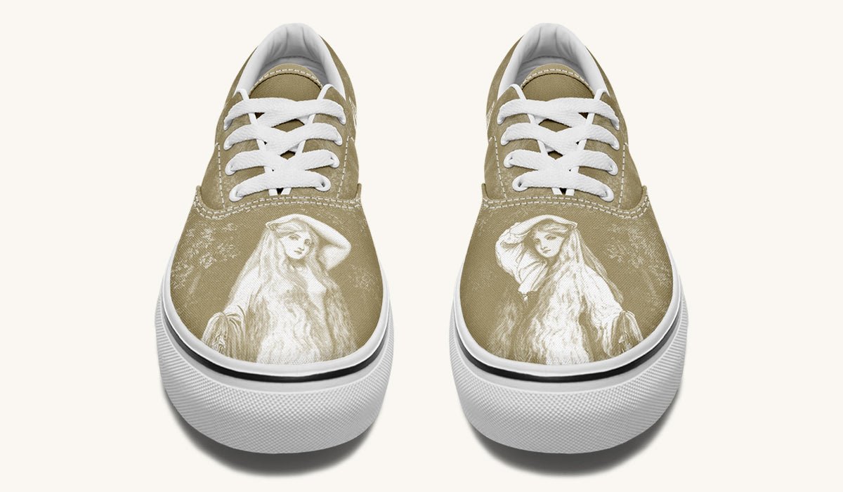 She Watched The Bones Sink Yellow Classic Shoes - Jaded Lament