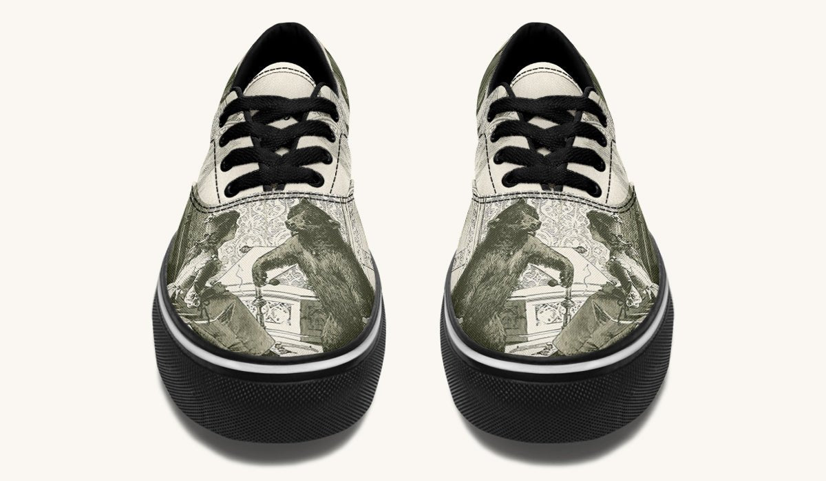 The Bear Shall Be Thy Choice Cream Classic Shoes - Jaded Lament