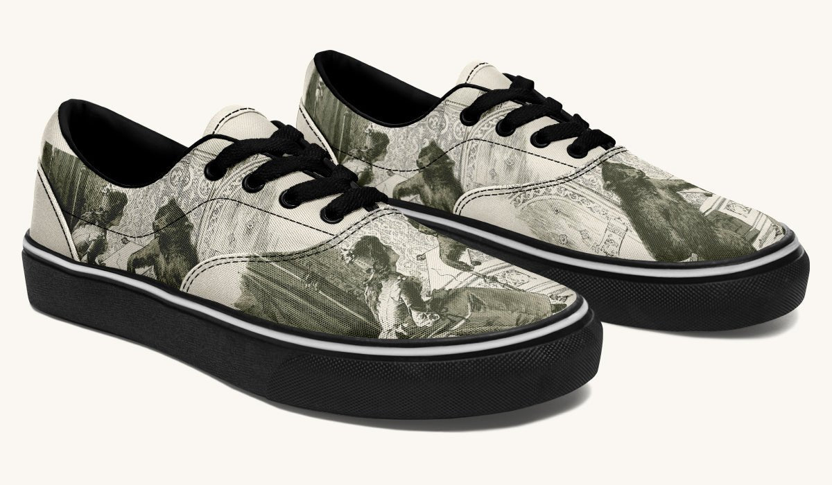 The Bear Shall Be Thy Choice Cream Classic Shoes - Jaded Lament