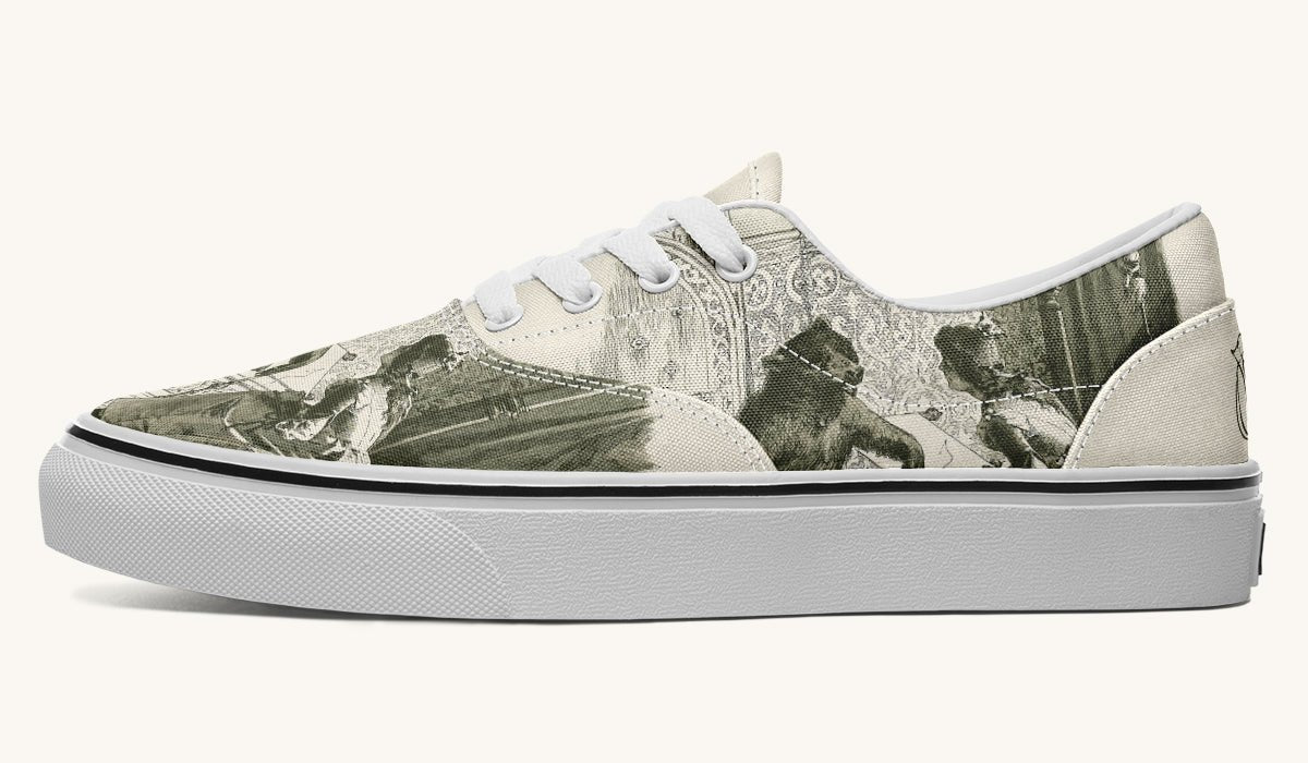 The Bear Shall Be Thy Choice Cream Classic Shoes - Jaded Lament