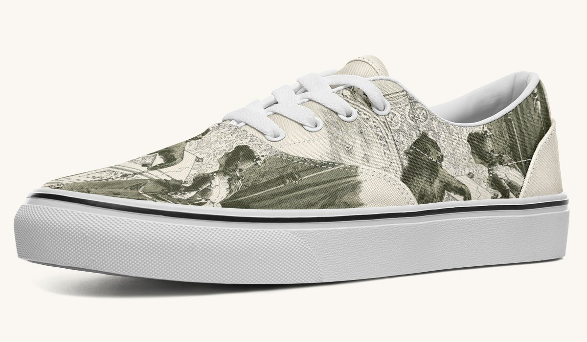 The Bear Shall Be Thy Choice Cream Classic Shoes - Jaded Lament