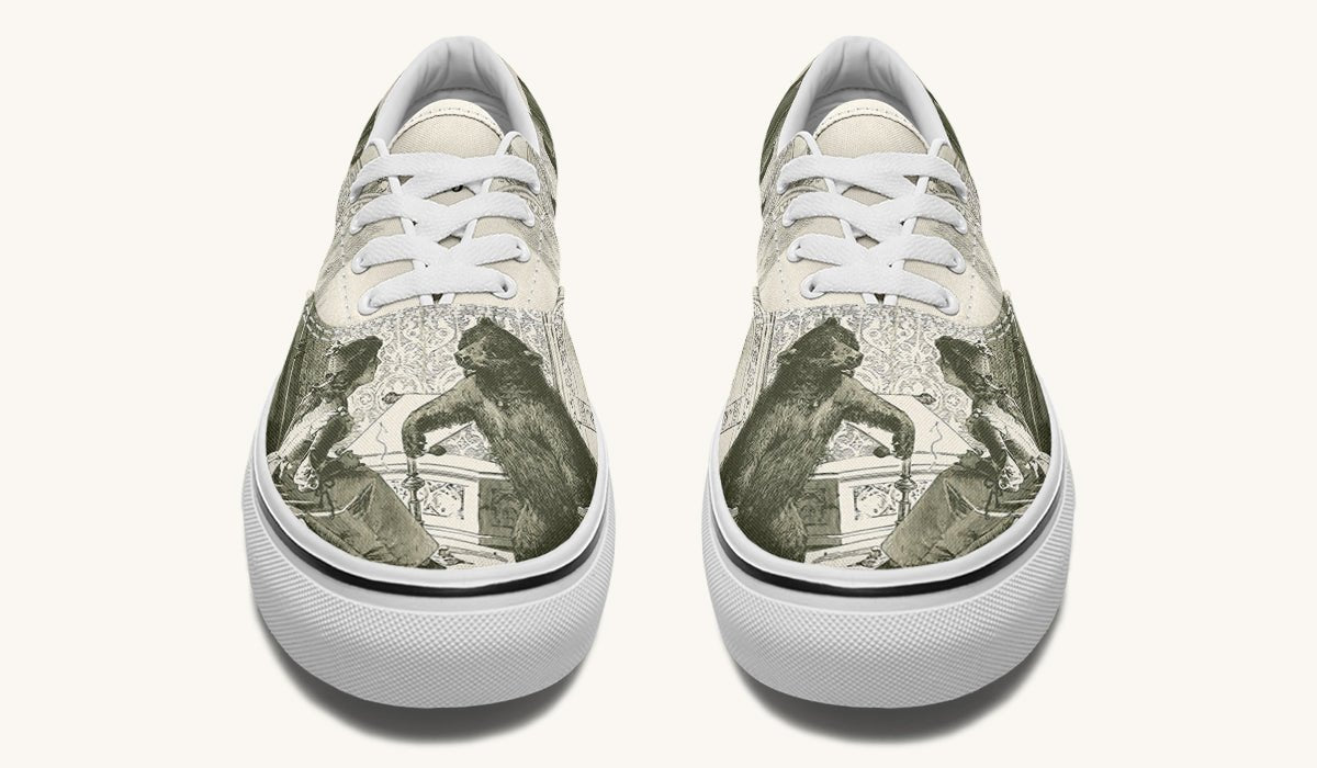 The Bear Shall Be Thy Choice Cream Classic Shoes - Jaded Lament