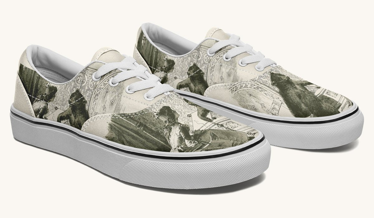 The Bear Shall Be Thy Choice Cream Classic Shoes - Jaded Lament