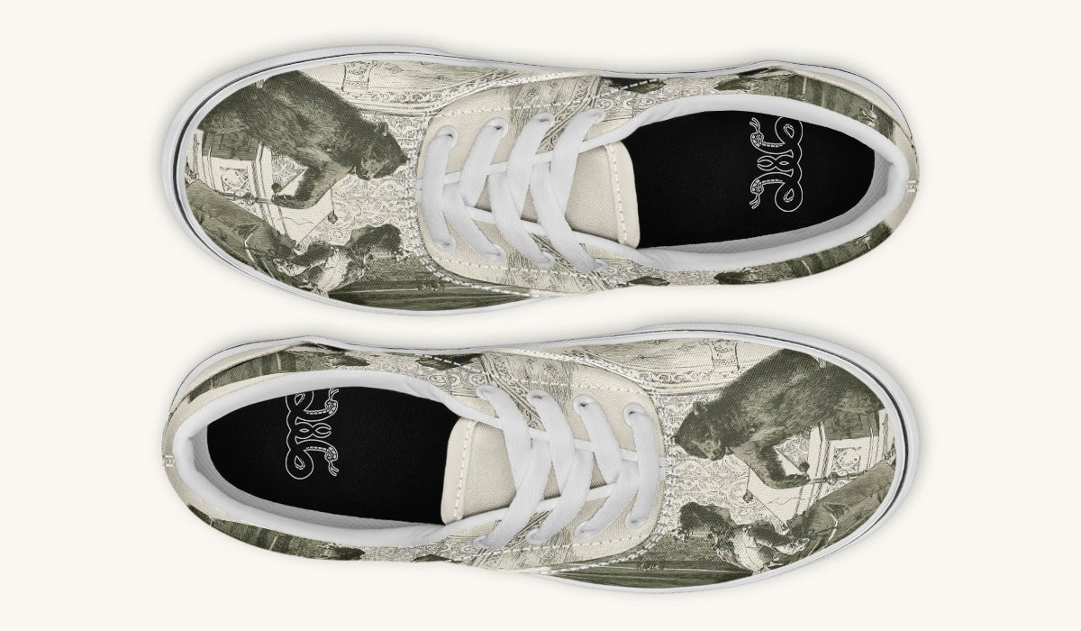 The Bear Shall Be Thy Choice Cream Classic Shoes - Jaded Lament