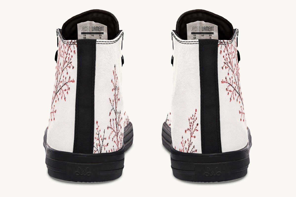 A Delicate Breath Red Hightops - Jaded Lament