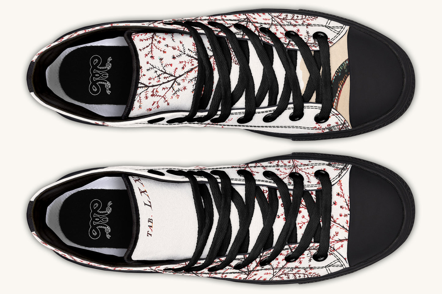 A Delicate Breath Red Hightops - Jaded Lament