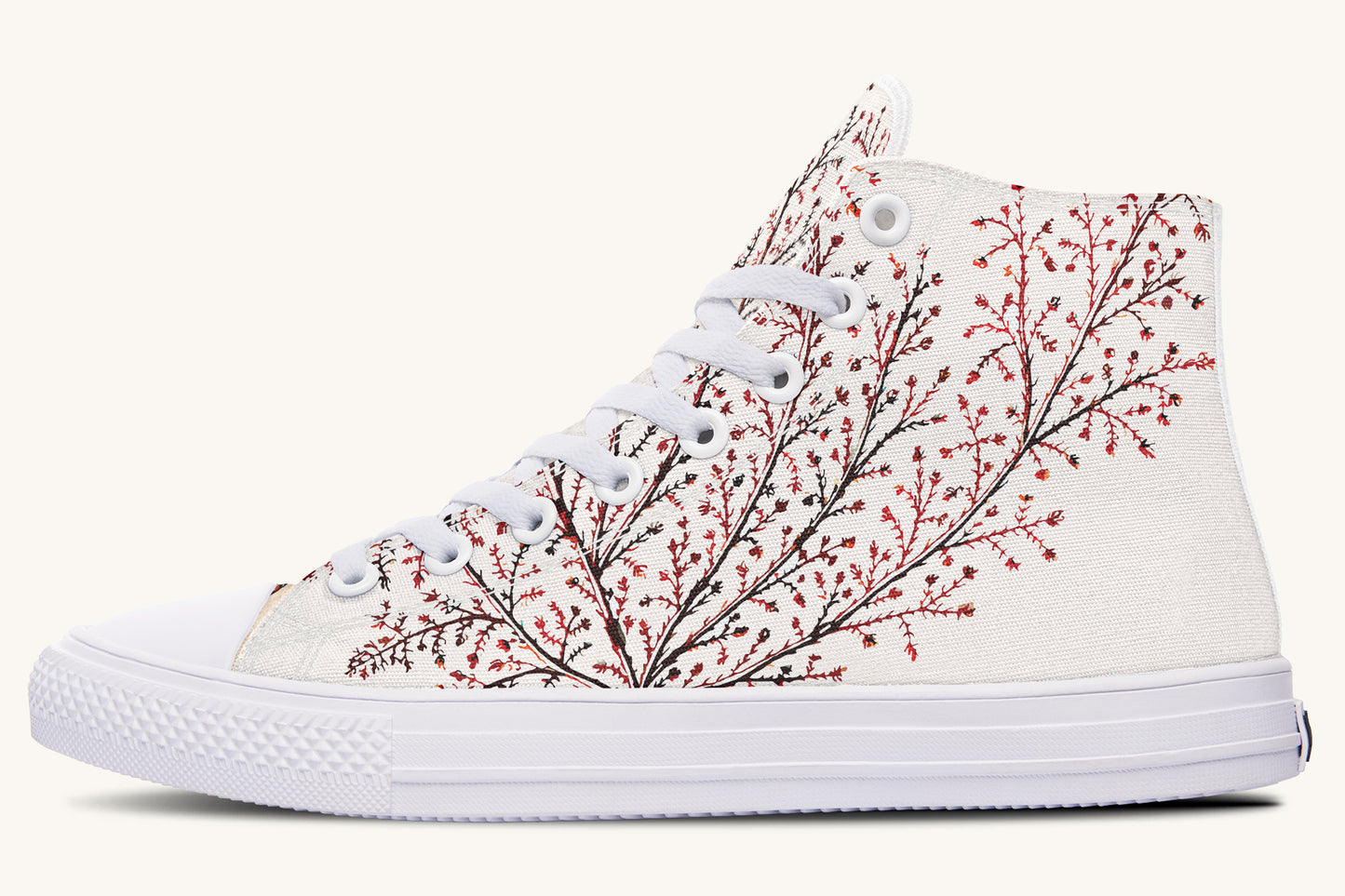 A Delicate Breath Red Hightops - Jaded Lament