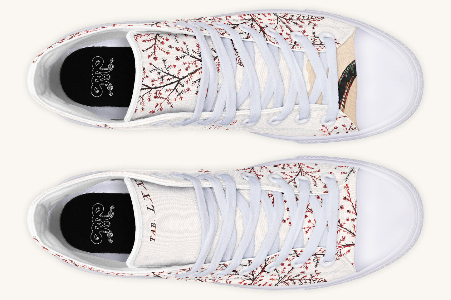 A Delicate Breath Red Hightops - Jaded Lament