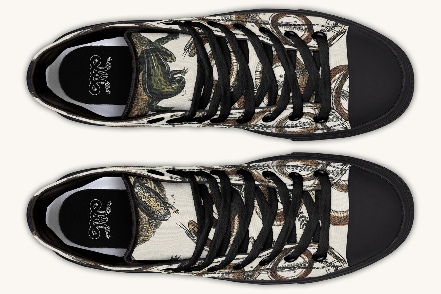 An Arrangement of Frogs and Snakes Hightops - Jaded Lament