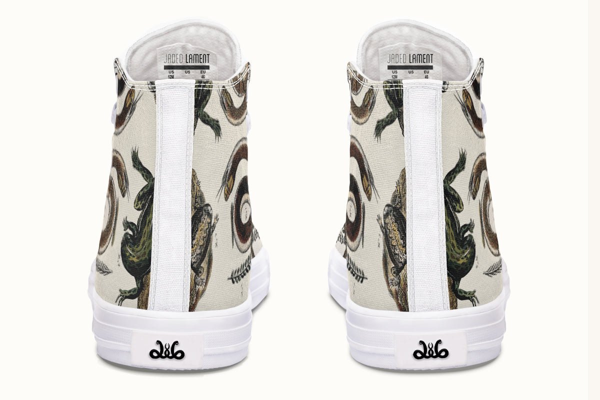 An Arrangement of Frogs and Snakes Hightops - Jaded Lament