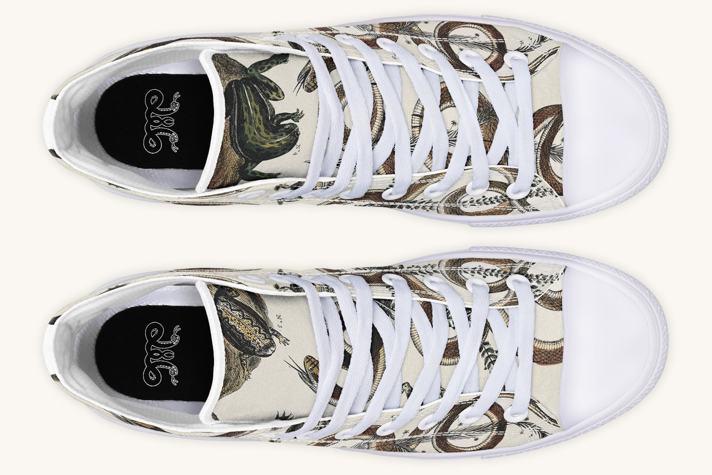 An Arrangement of Frogs and Snakes Hightops - Jaded Lament