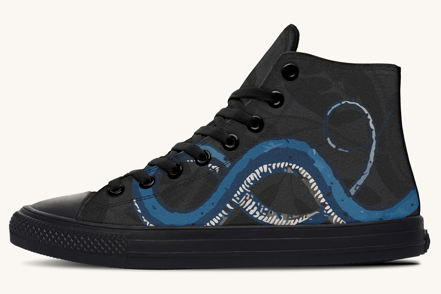 The Blue Coil Shadow Snake Hightop - Jaded Lament
