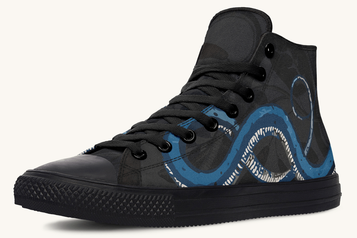 The Blue Coil Shadow Snake Hightop - Jaded Lament