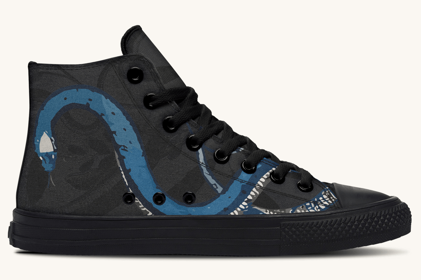 The Blue Coil Shadow Snake Hightop - Jaded Lament