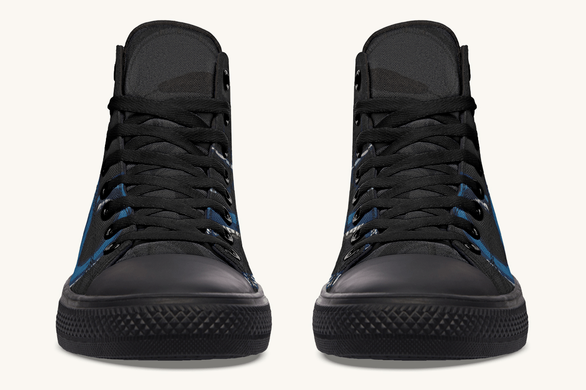 The Blue Coil Shadow Snake Hightop - Jaded Lament