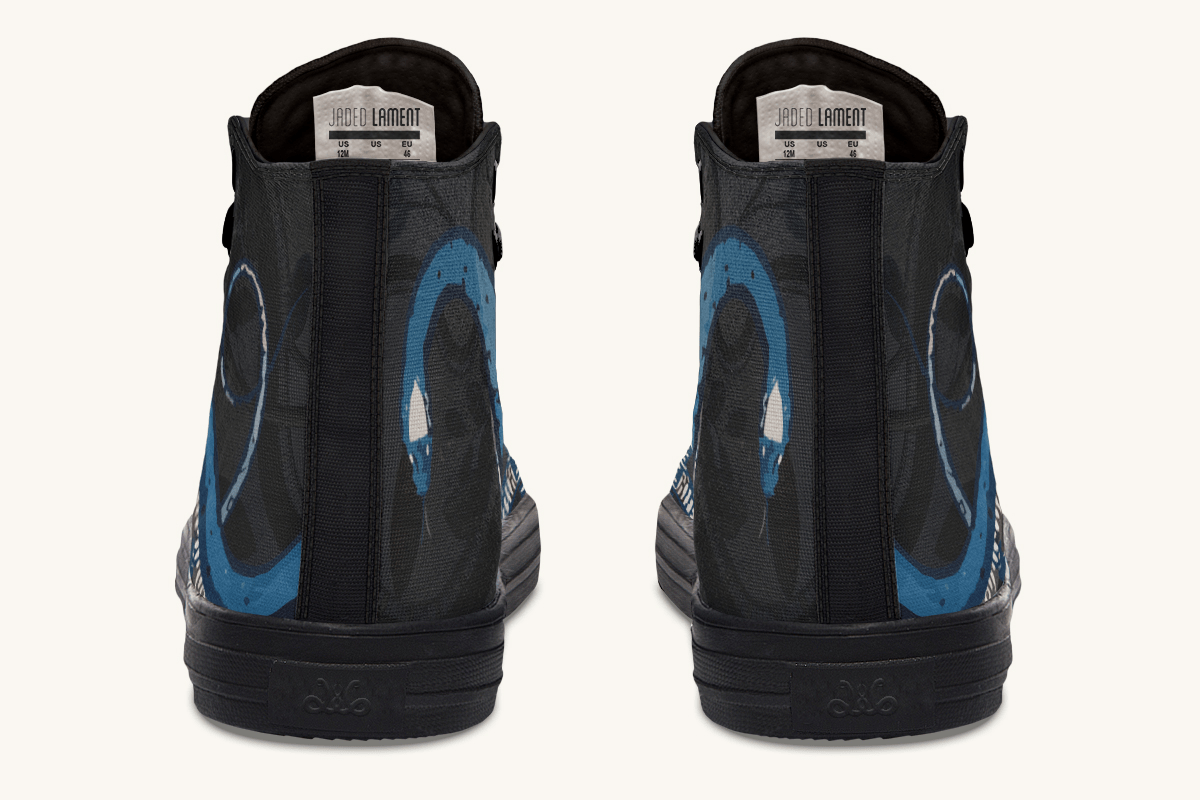 The Blue Coil Shadow Snake Hightop - Jaded Lament