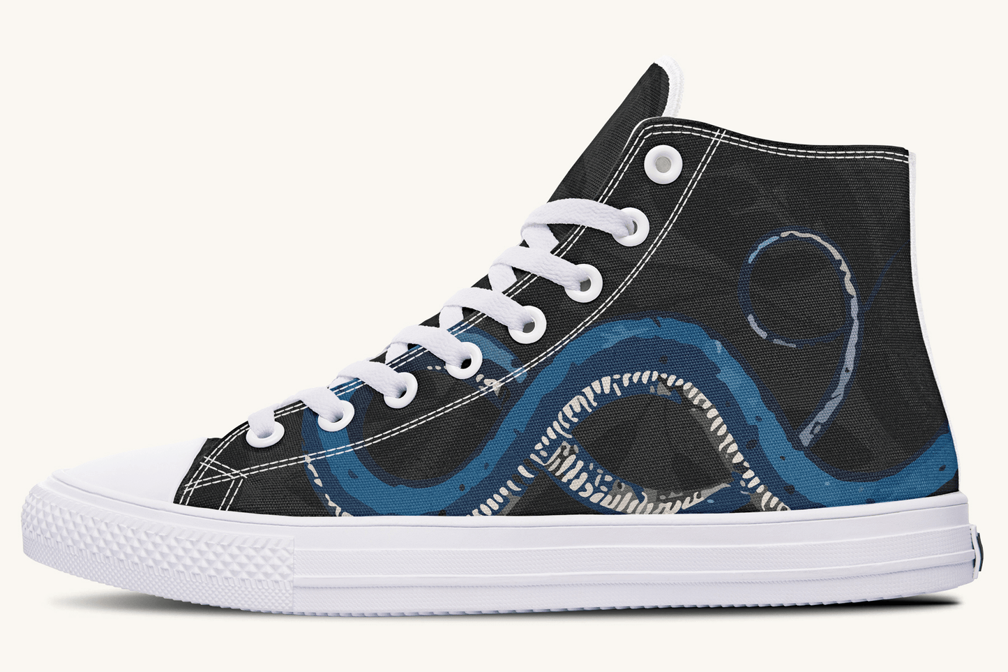The Blue Coil Shadow Snake Hightop - Jaded Lament
