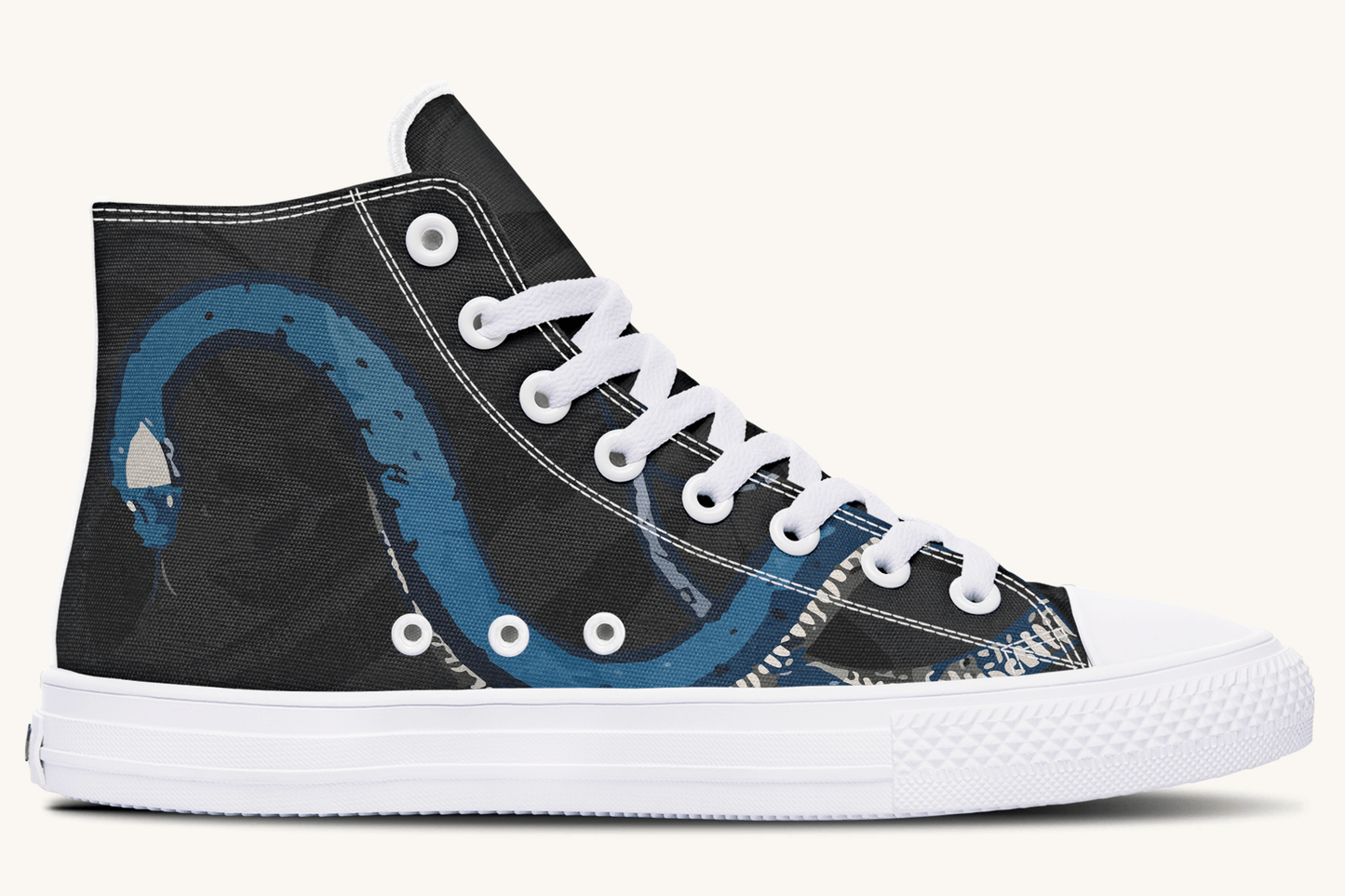 The Blue Coil Shadow Snake Hightop - Jaded Lament