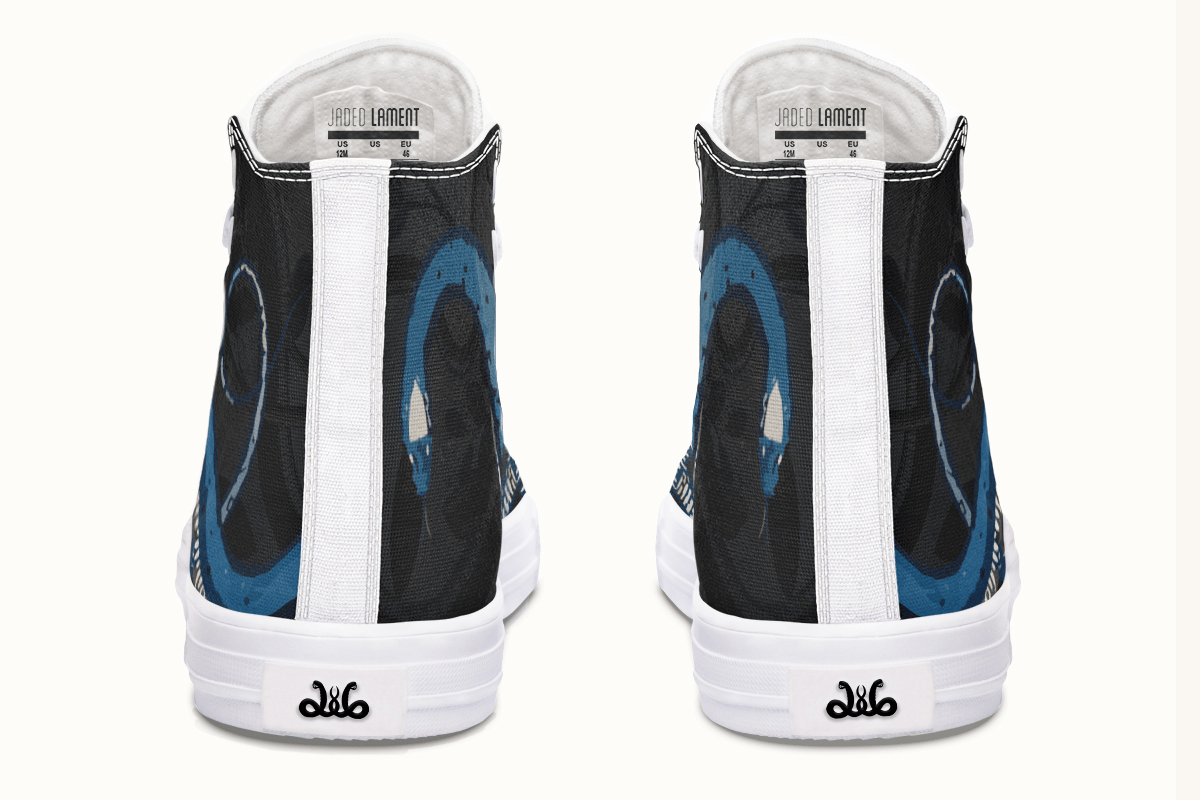 The Blue Coil Shadow Snake Hightop - Jaded Lament