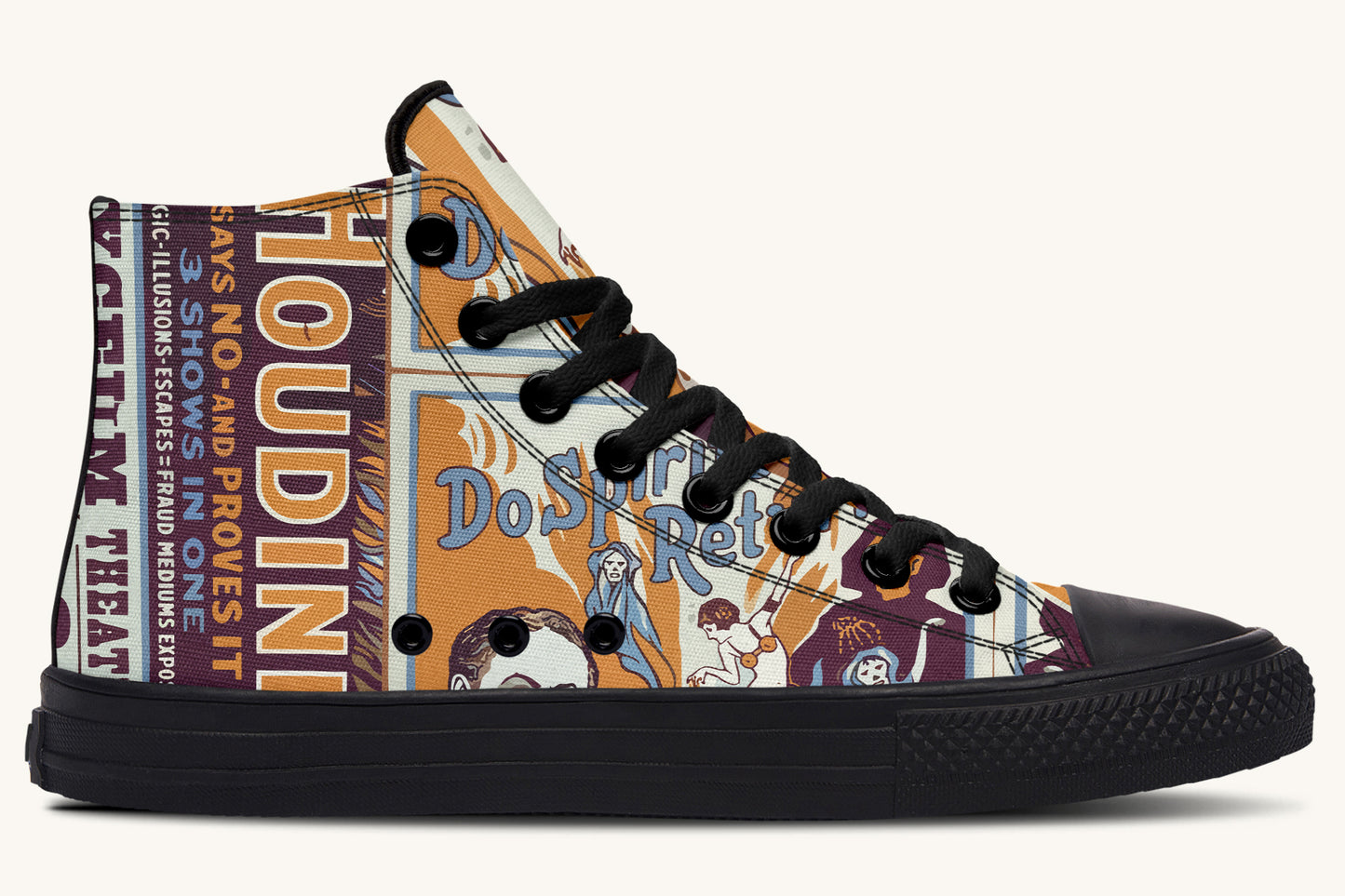 Do Spirits Exist Hightops Harry Houdini Design - Jaded Lament