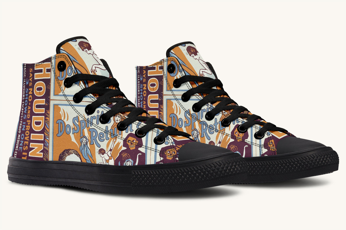 Do Spirits Exist Hightops Harry Houdini Design - Jaded Lament