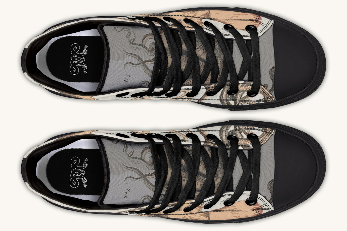 Kraken Unleashed Light Brown Hightops - Jaded Lament