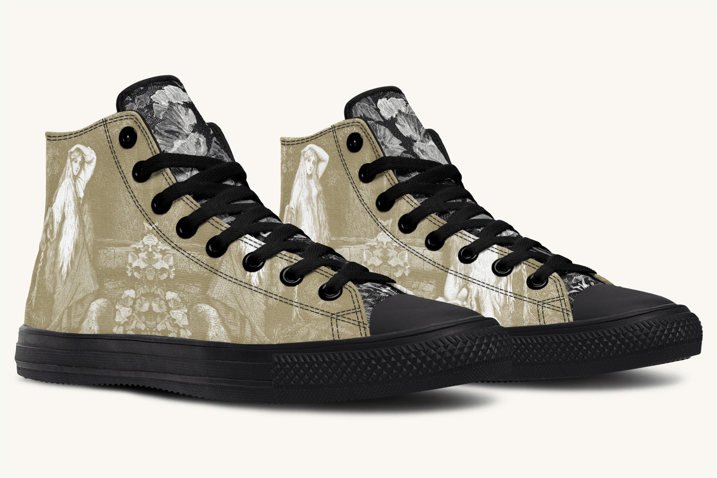 She Watched the Bones Sink Hightops - Jaded Lament