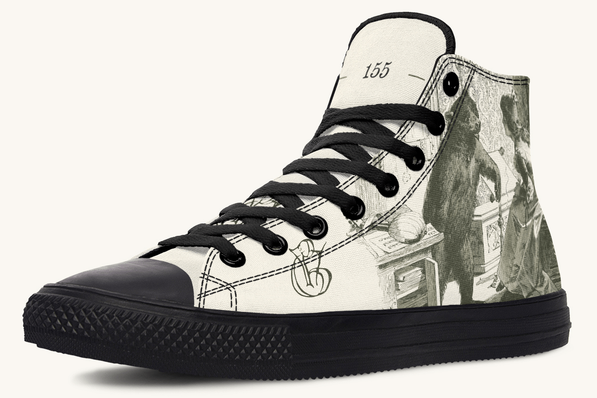 The Bear Shall Be Thy Choice (Cream) Hightops - Jaded Lament