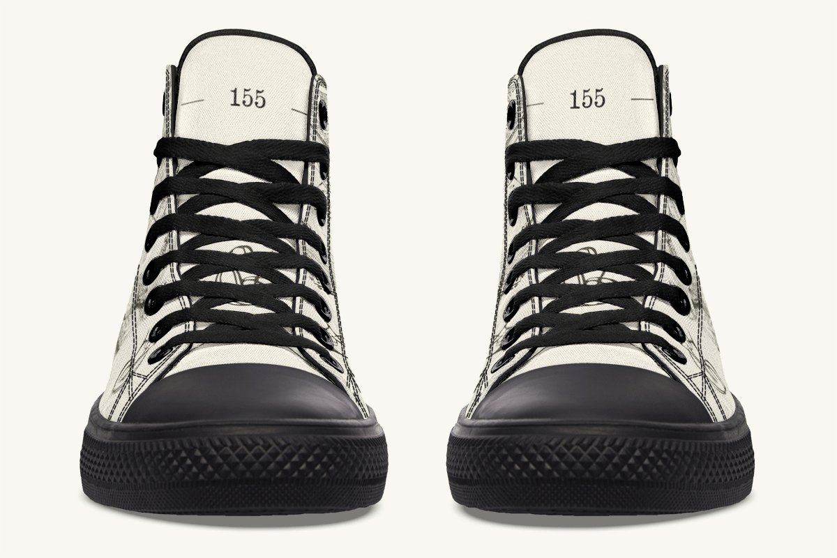 The Bear Shall Be Thy Choice (Cream) Hightops - Jaded Lament