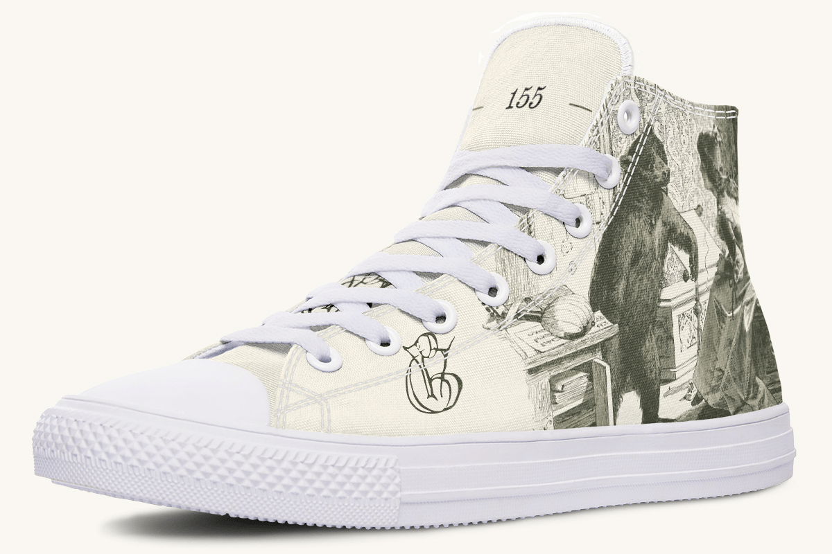 The Bear Shall Be Thy Choice (Cream) Hightops - Jaded Lament