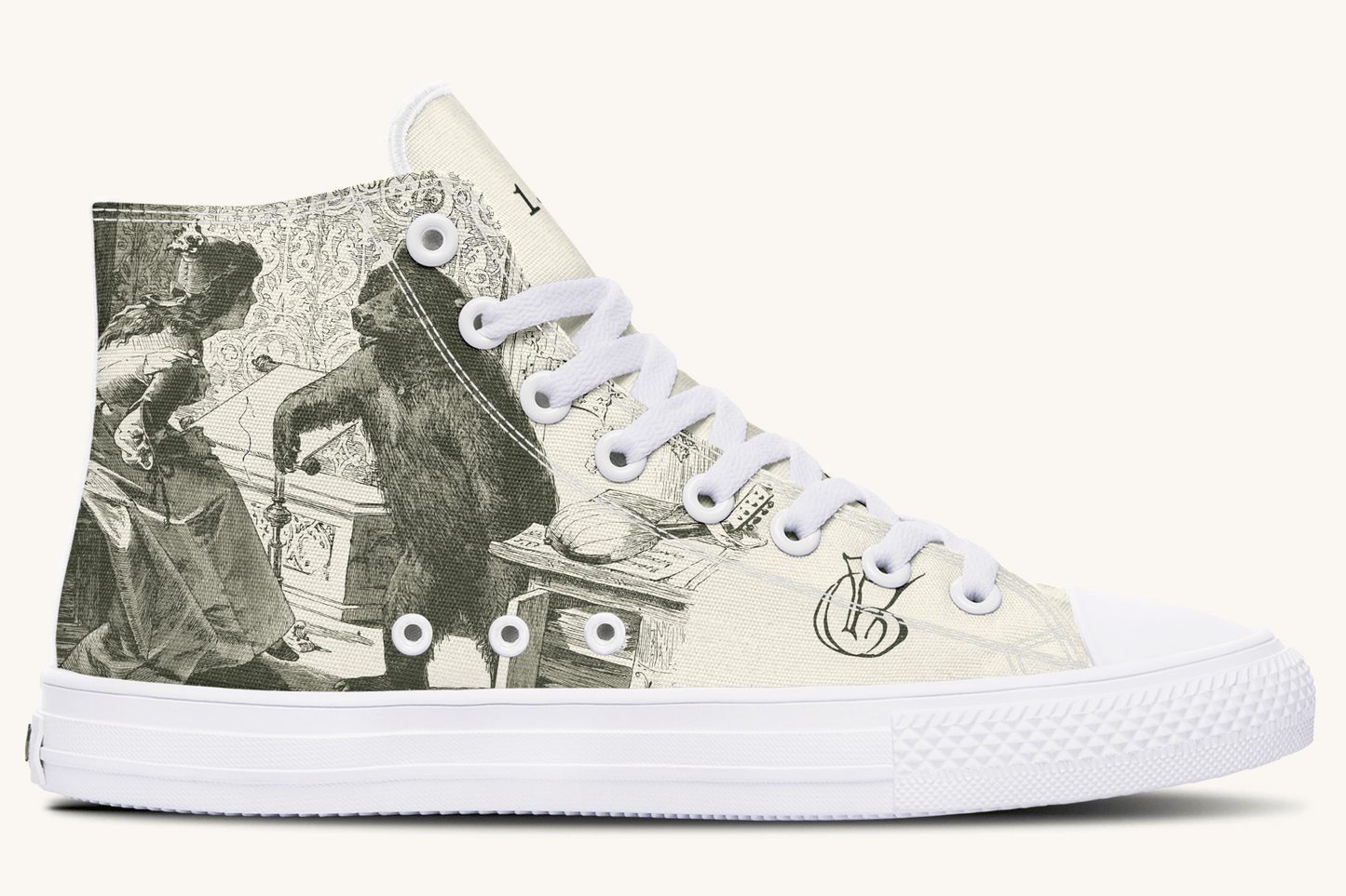 The Bear Shall Be Thy Choice (Cream) Hightops - Jaded Lament