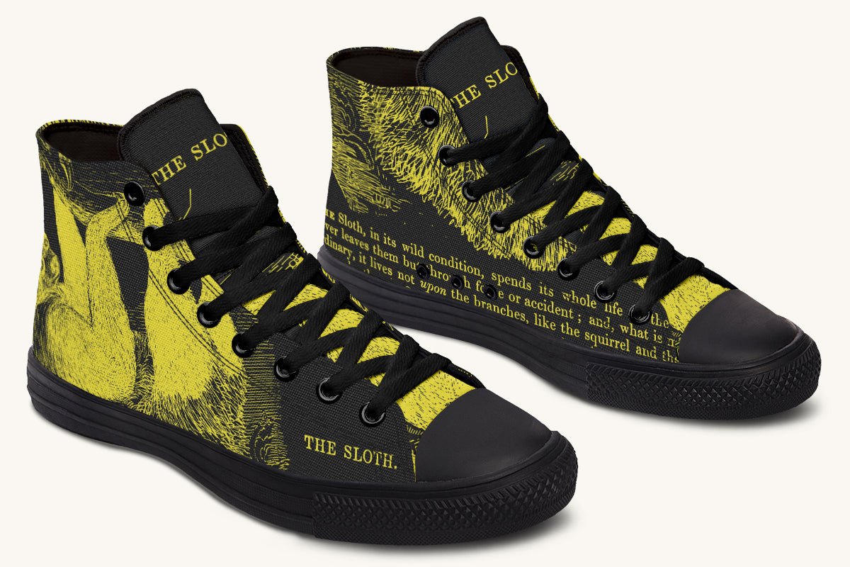 The Sloth Stays Occult Yellow Hightops - Jaded Lament