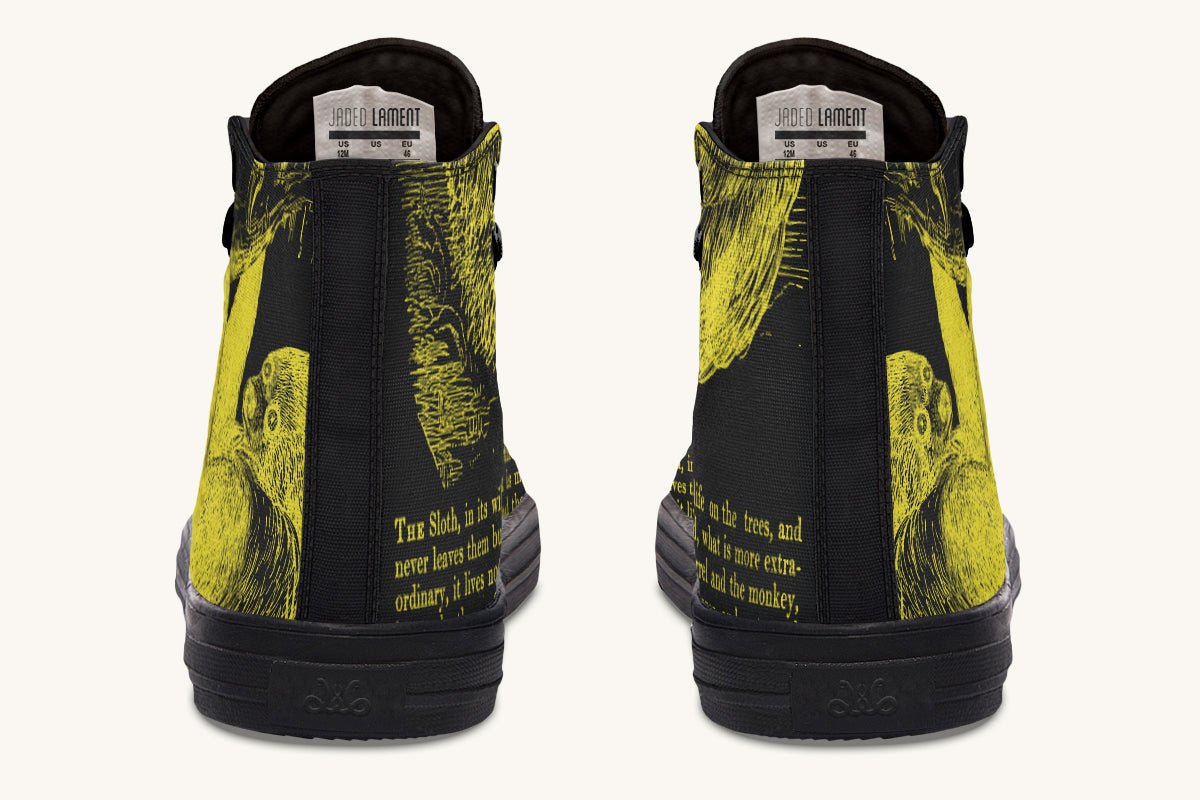 The Sloth Stays Occult Yellow Hightops - Jaded Lament